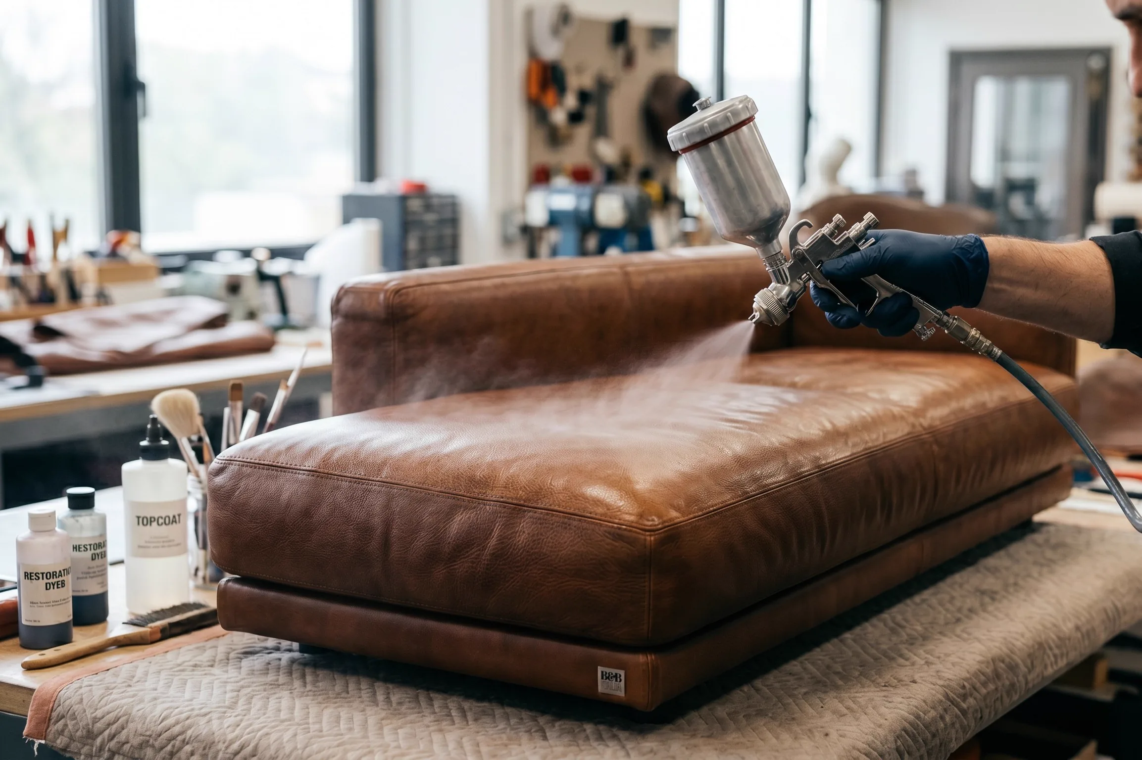 Atelier, workshop refresh of a leather panel
